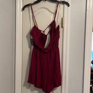 Burgundy romper